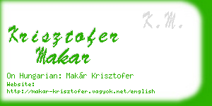krisztofer makar business card